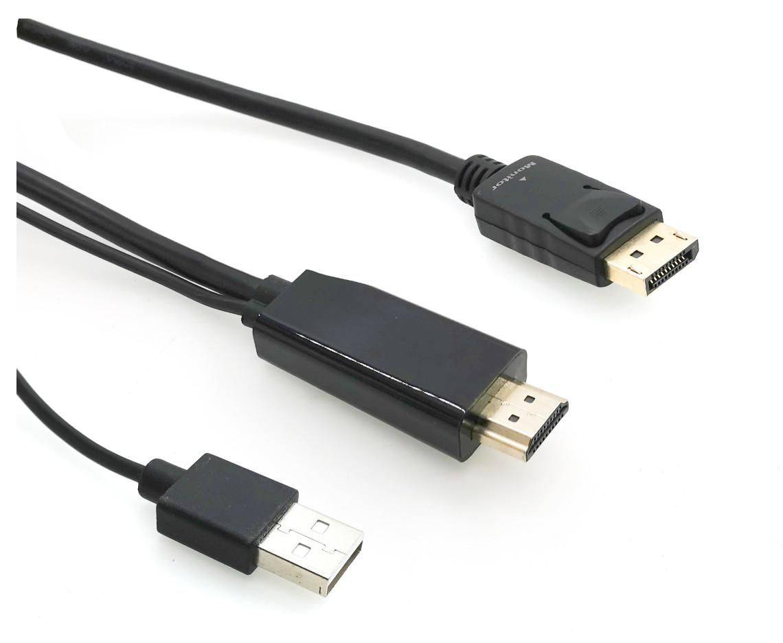 HDMI-zu-DisplayPort-Konverterkabel wandelt HDMI in DP um