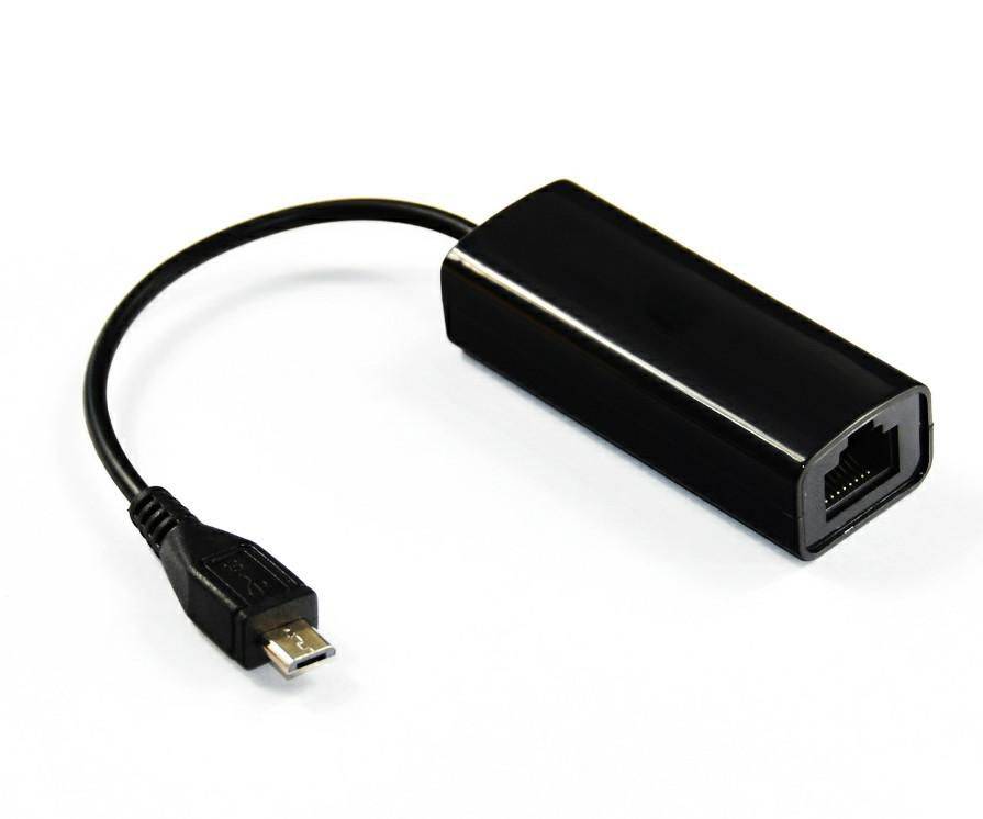 USB MICRO zu Ethernet, Schwarz USBMICROETHBB Verkabelt