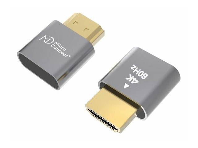 MicroConnect Blindstecker - HDMI-SteckerGrau