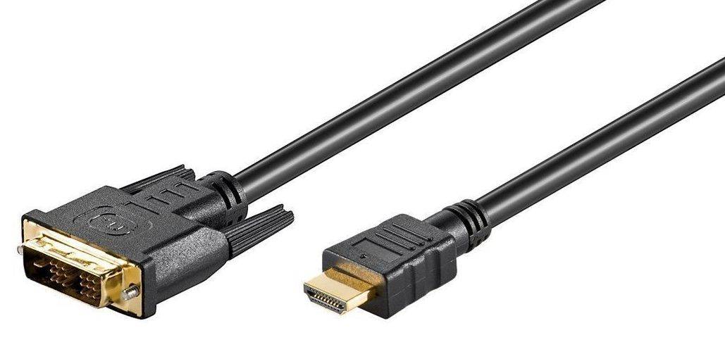 HDMI 19 - DVI-D 18+1 1.5m M-M Auflösung: HDTV bis zu 1080p