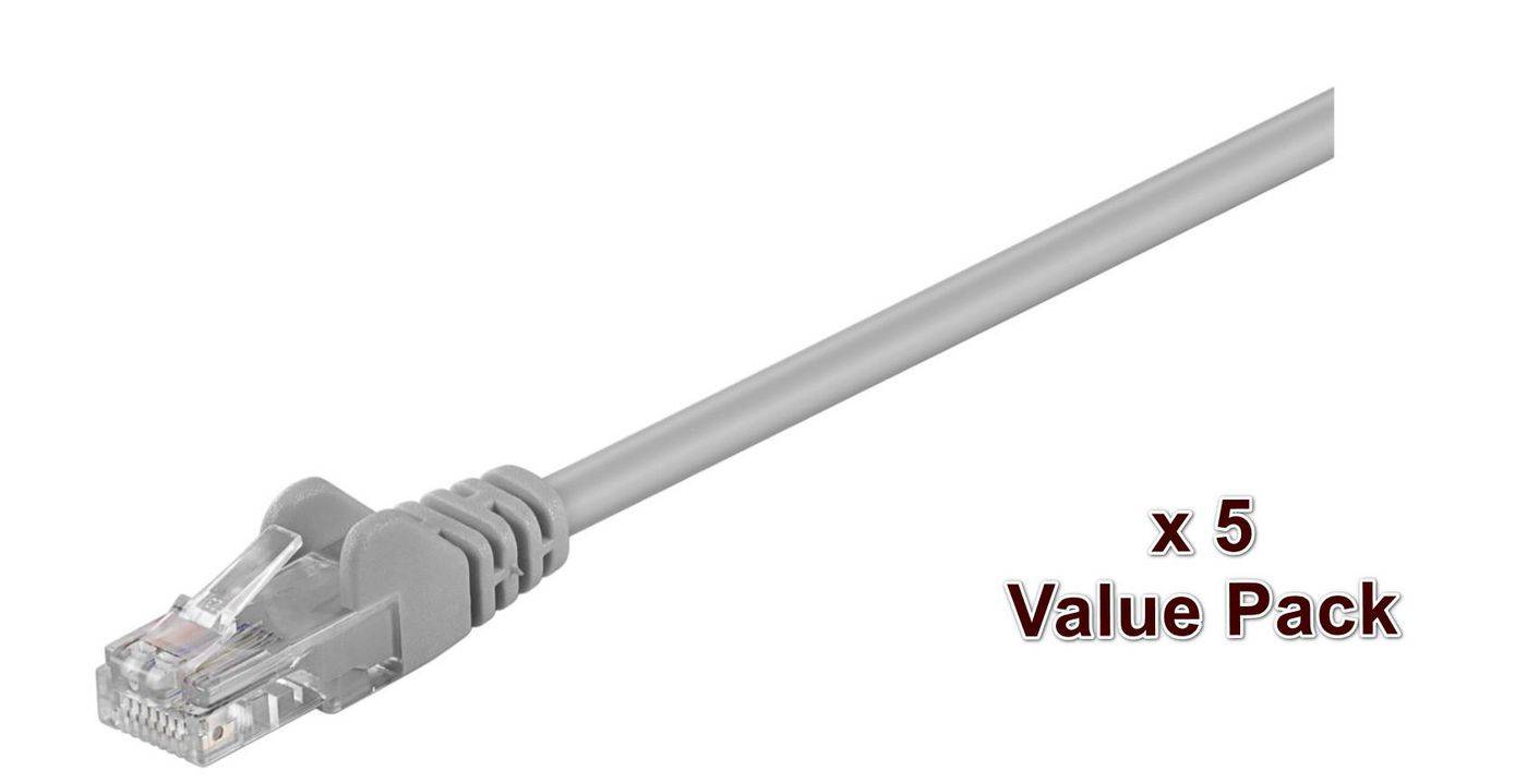 U/UTP CAT5e 15M Grau 5er Pack 1 Stück = 5 Stück in einer Box