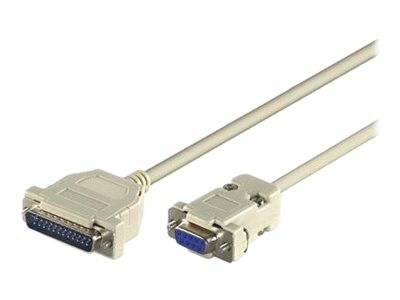 MicroConnect Kabel seriell - DB-25 (M) zu DB-9 (W)1.8 m - Daumenschrauben - Grau