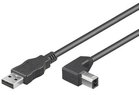 USB2.0 A-B 1m M-M gewinkelt Schwarz