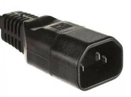 IEC-Netzadapter - C14-Stecker - C14-Buchse - gerade schwarz