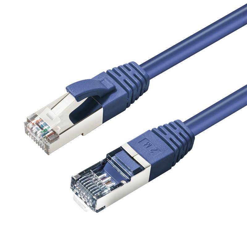 S/FTP CAT6 0,5m Blau LSZH PiMF (Paare in Metallfolie)
