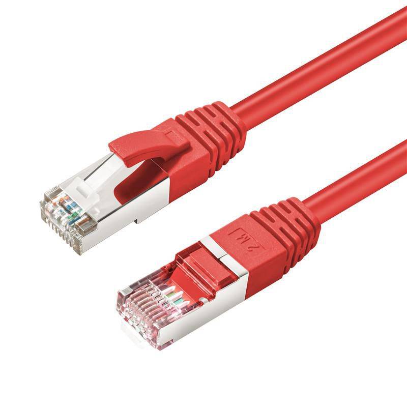 CAT6A S/FTP 15m Rot LSZH