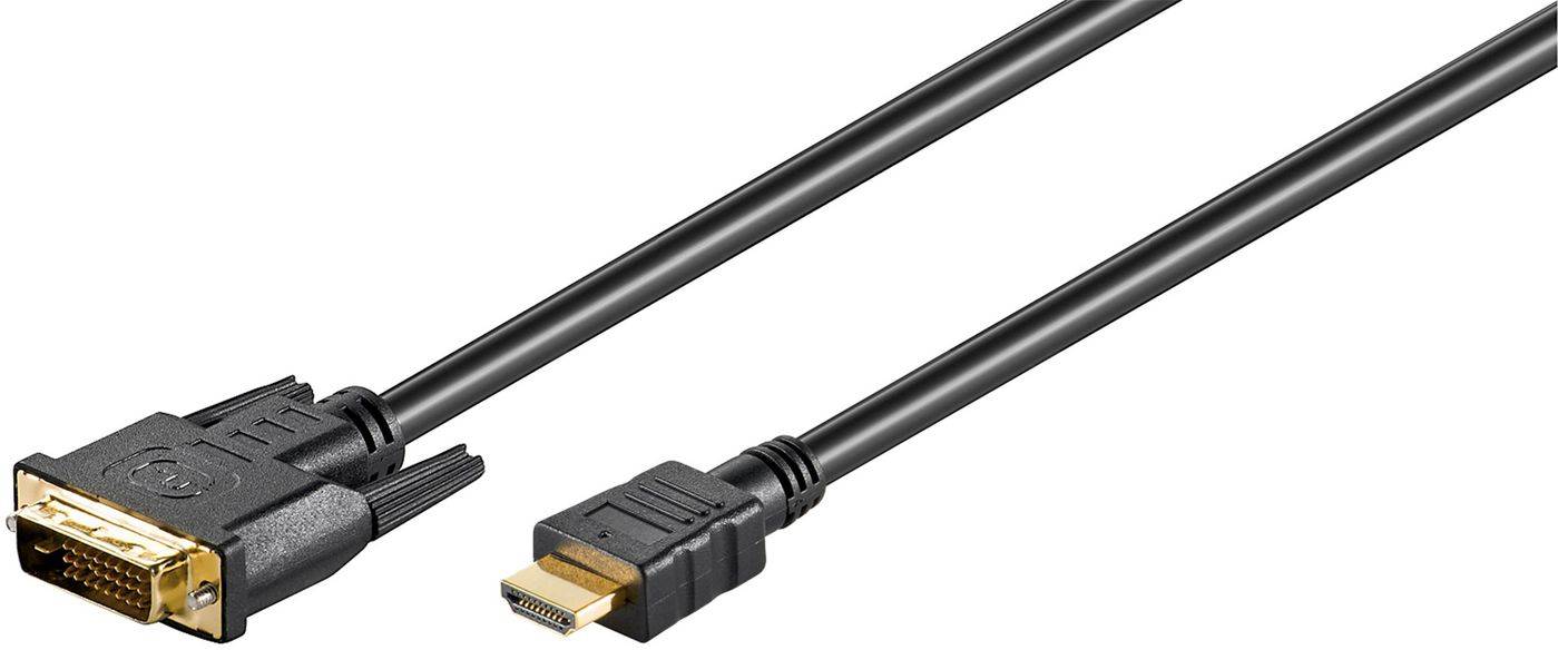 HDMI 19 - DVI-D M-M Kabel 1m HDMI Typ A - DVI-D 24+1 M-M