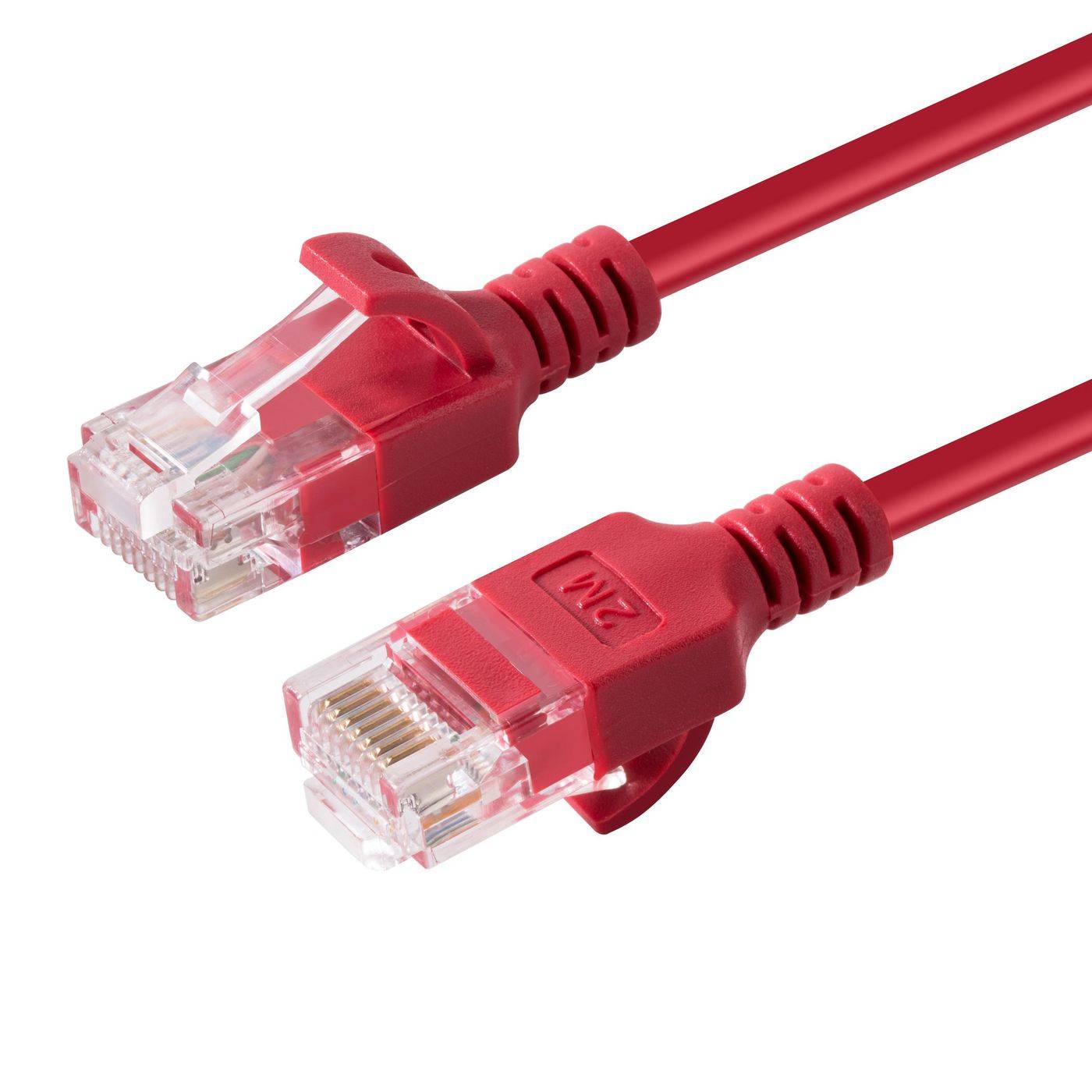 U/UTP CAT6A Slim 3M Rot Ungeschirmtes Netzwerkkabel