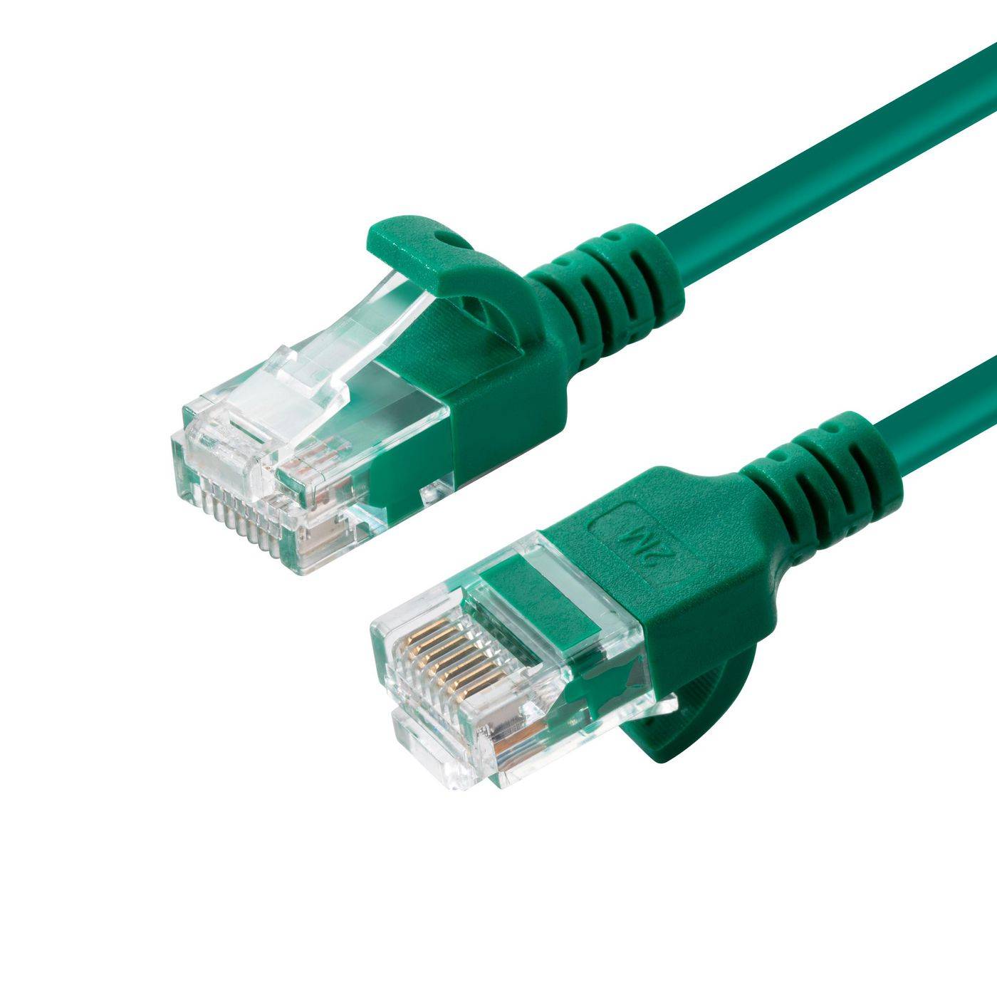 Ungeschirmtes Netzwerkkabel, U/UTP CAT6A Slim 0.25M Grün