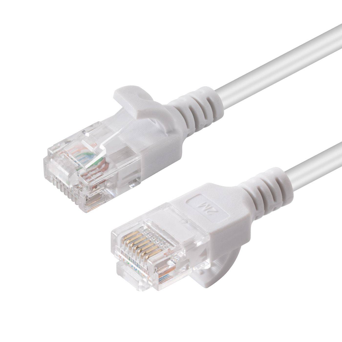 Ungeschirmtes Netzwerkkabel, U/UTP CAT6A Slim 0.5M Weiß