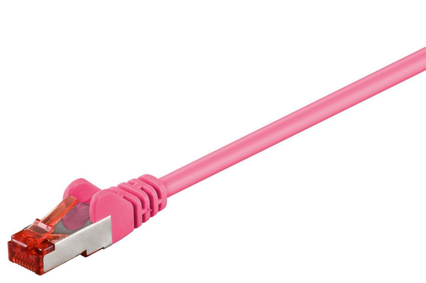 F/UTP CAT6 0,25m Rosa PVC-Außenschirm : Folienabschirmung