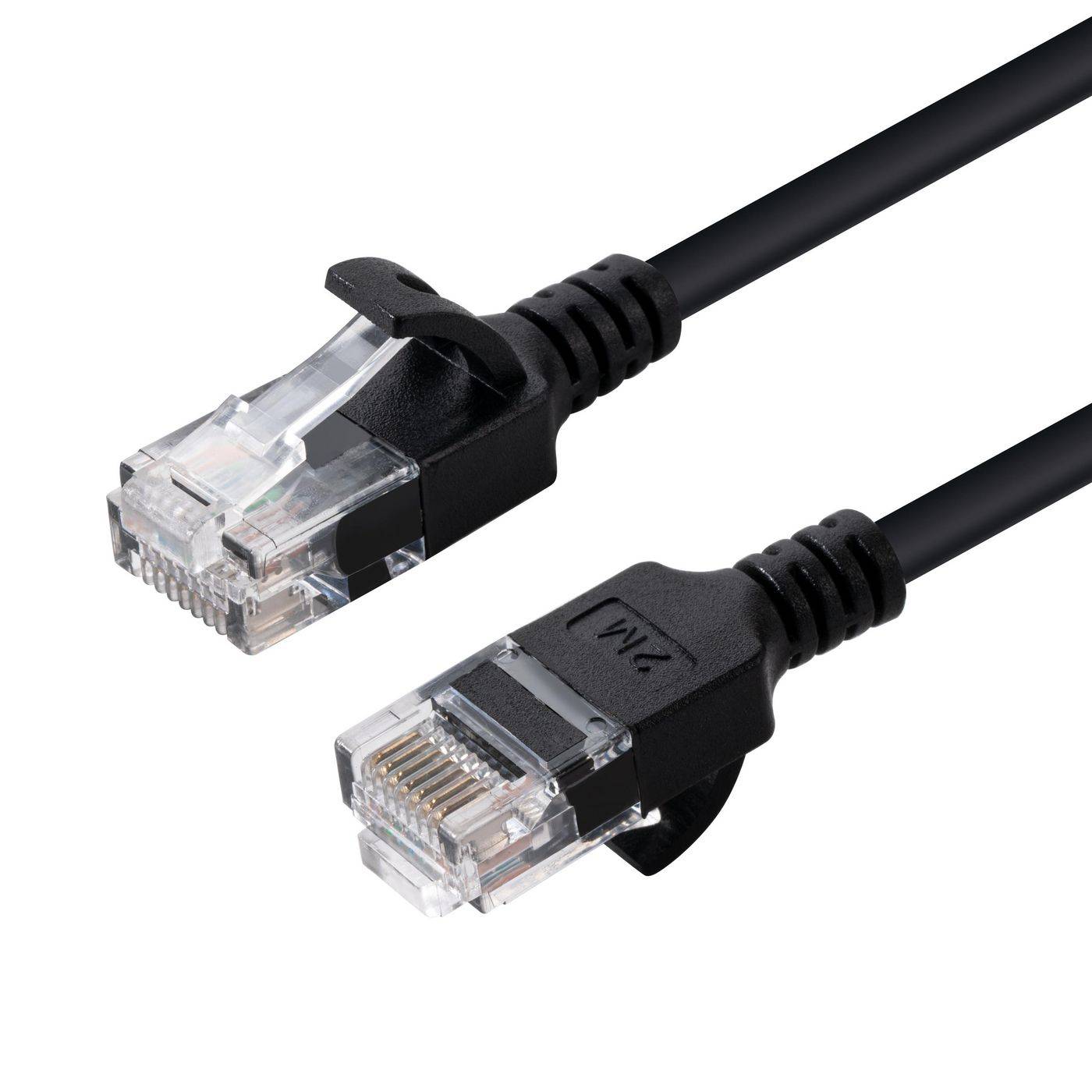 U/UTP CAT6A Slim 10M Schwarz Ungeschirmtes Netzwerkkabel