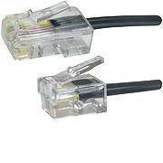 RJ11-RJ45 3M M/M Schwarz6P/4C-8P/4C