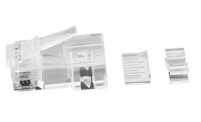 Modularer Stecker CAT6a Stecker 8P8C Ungeschirmt, 50 Stück in einem Beutel