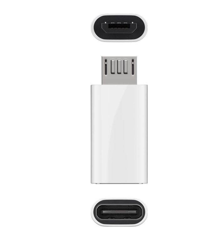 USB 2.0 Micro-B auf USB-C Adapter, weiß