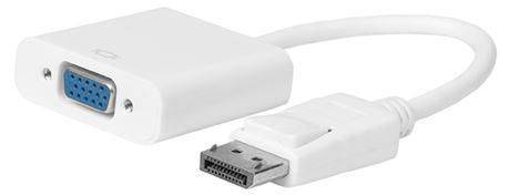 Displayport-VGA M-F, 15cm Weiß V1.2 Aktiv
