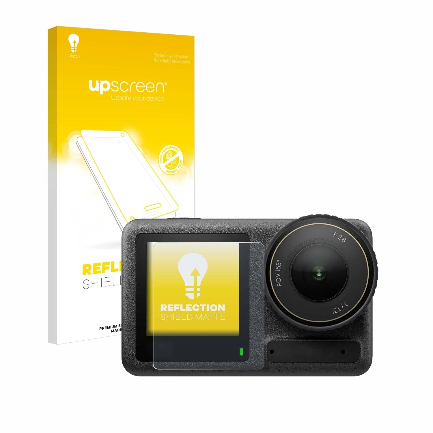upscreen Reflection Shield Matt Schutzfolie für DJI Osmo Action 4 (Vorderes