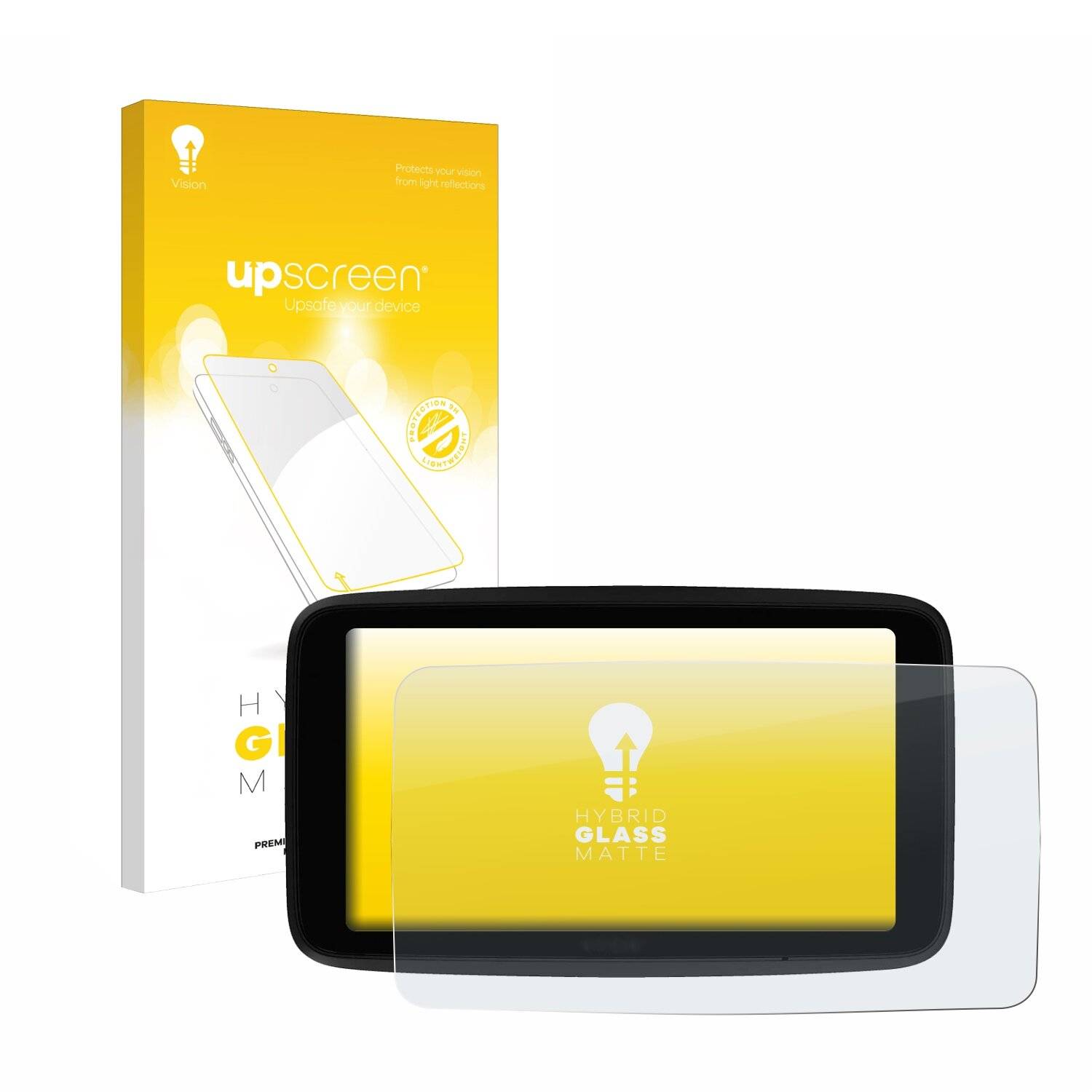 upscreen Hybrid Glas Matt Panzer-Folie für TomTom GO Superior