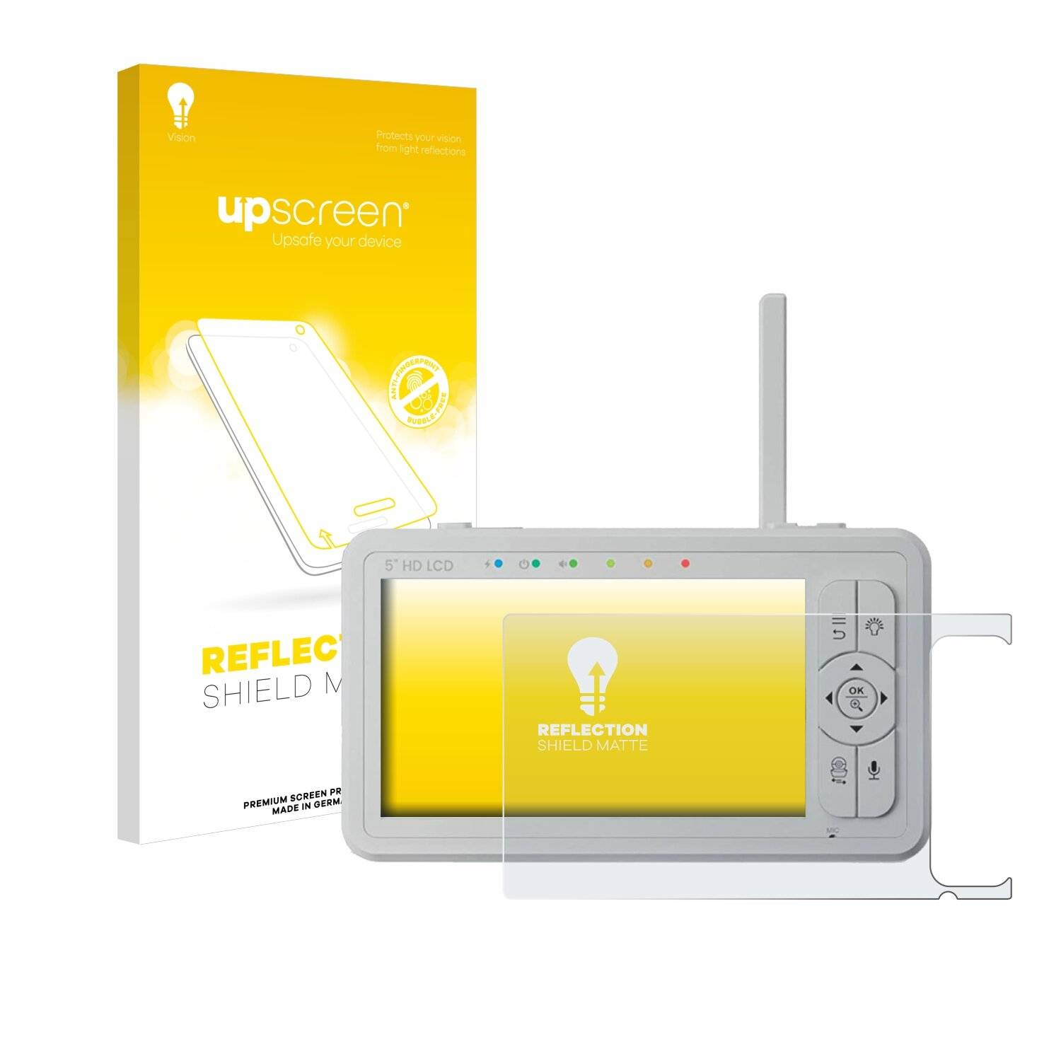 upscreen Reflection Shield Matt Schutzfolie für Babysense HD S2