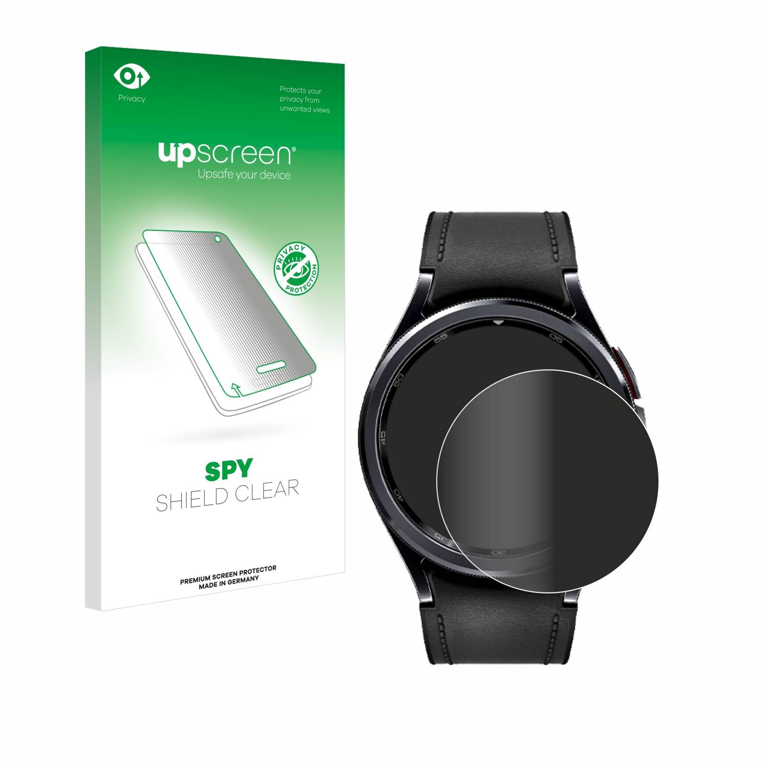 upscreen Spy Shield Sichtschutz-Folie für Samsung Galaxy Watch 6 Classic (43 mm)