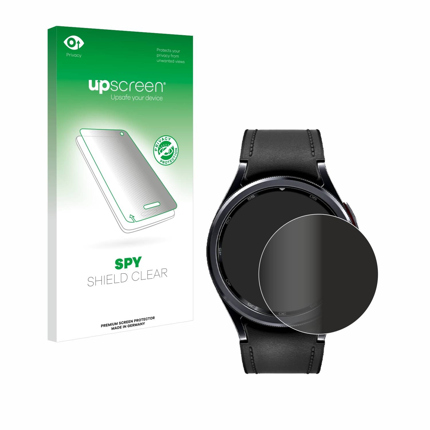 upscreen Spy Shield Sichtschutz-Folie für Samsung Galaxy Watch 6 Classic (47 mm)
