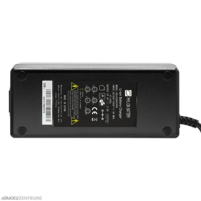 E-Bike Ladegerät Phylion Ladegerät 29,0V / 2,0A - Cinch abgewinkelt