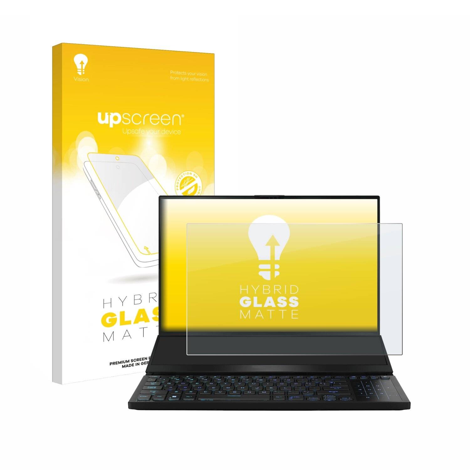 upscreen Hybrid Glas Matt Panzer-Folie für ASUS ROG Zephyrus Duo 16