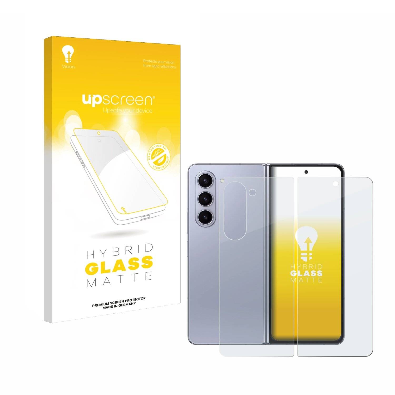 upscreen Hybrid Glas Matt Panzer-Folie für Samsung Galaxy Z Fold 5