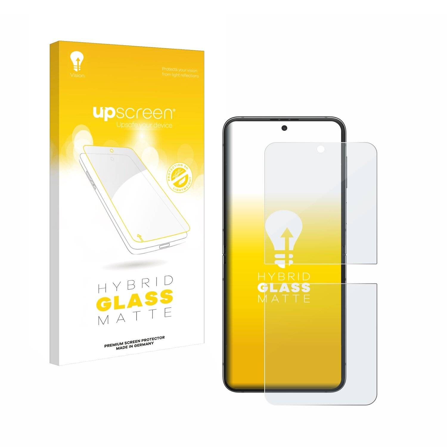 upscreen Hybrid Glas Matt Panzer-Folie für Samsung Galaxy Z Flip