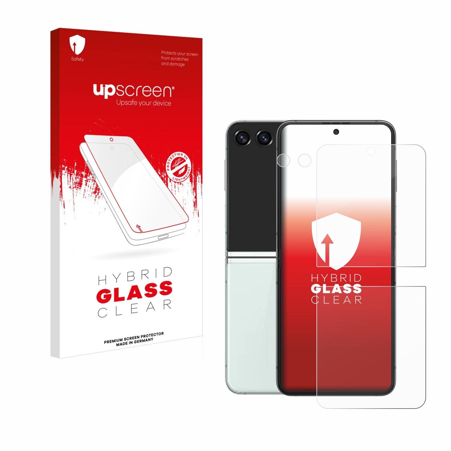 upscreen Hybrid Glas Panzer-Folie für Samsung Galaxy Z Flip 5