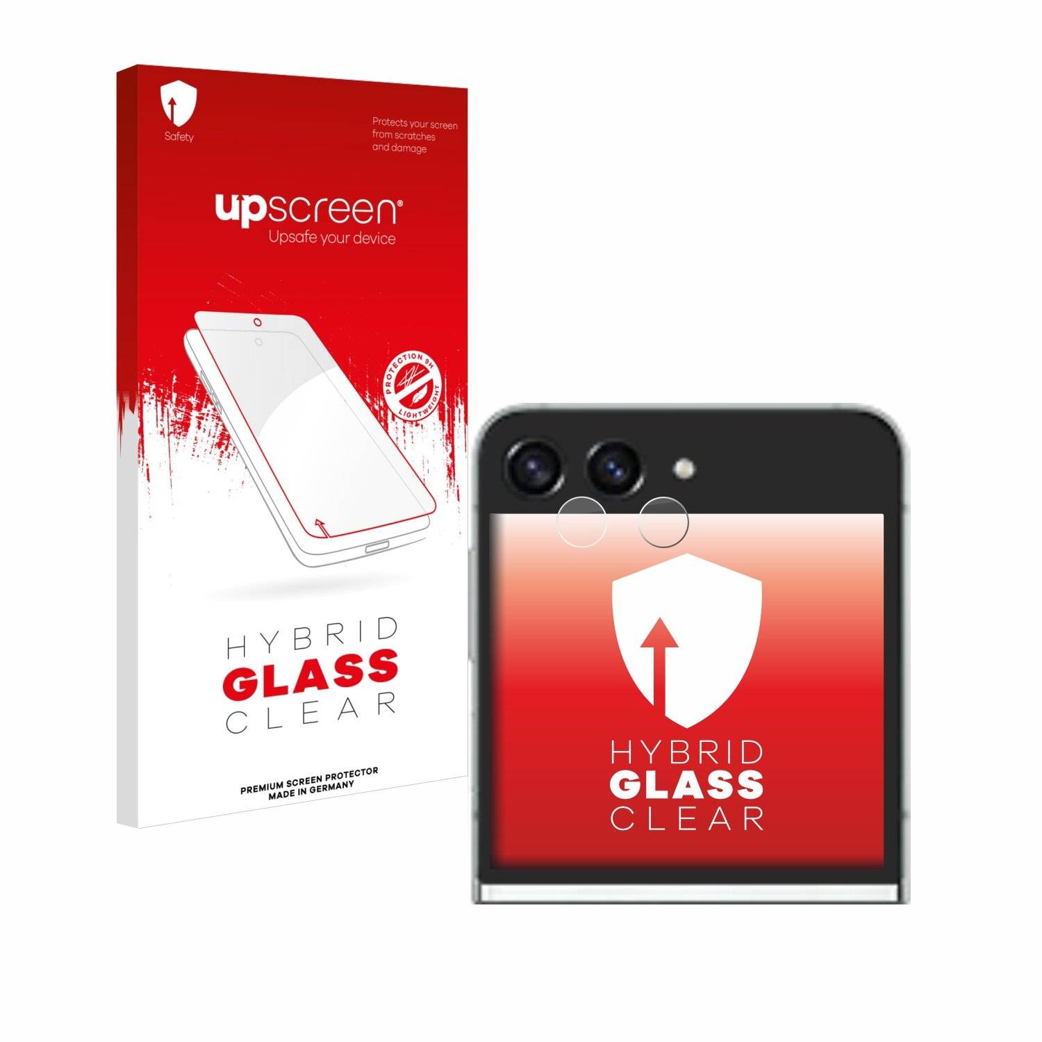 upscreen Hybrid Glas Panzer-Folie für Samsung Galaxy Z Flip 5 (NUR