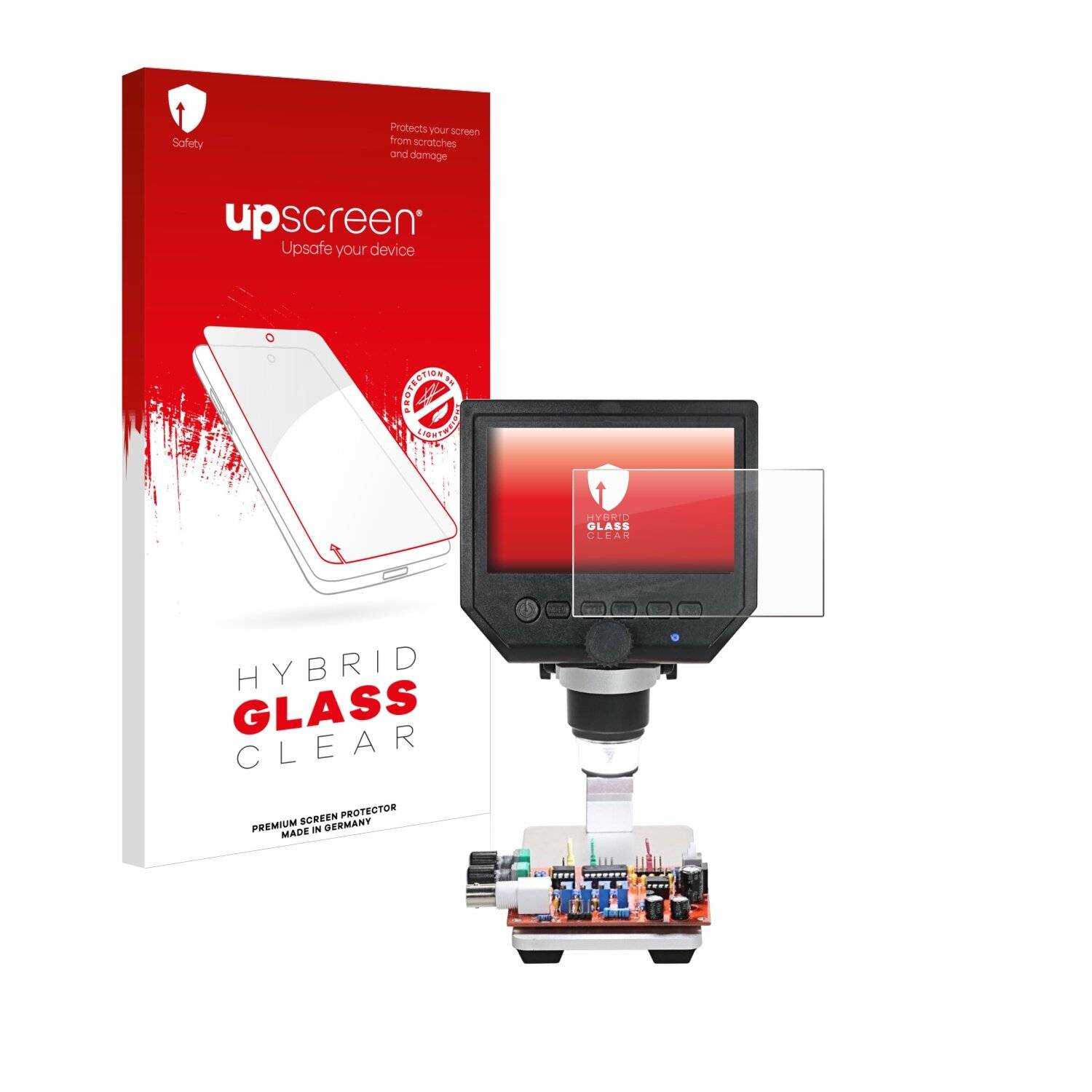 upscreen Hybrid Glas Panzer-Folie für KKmoon Digital Mikroskop
