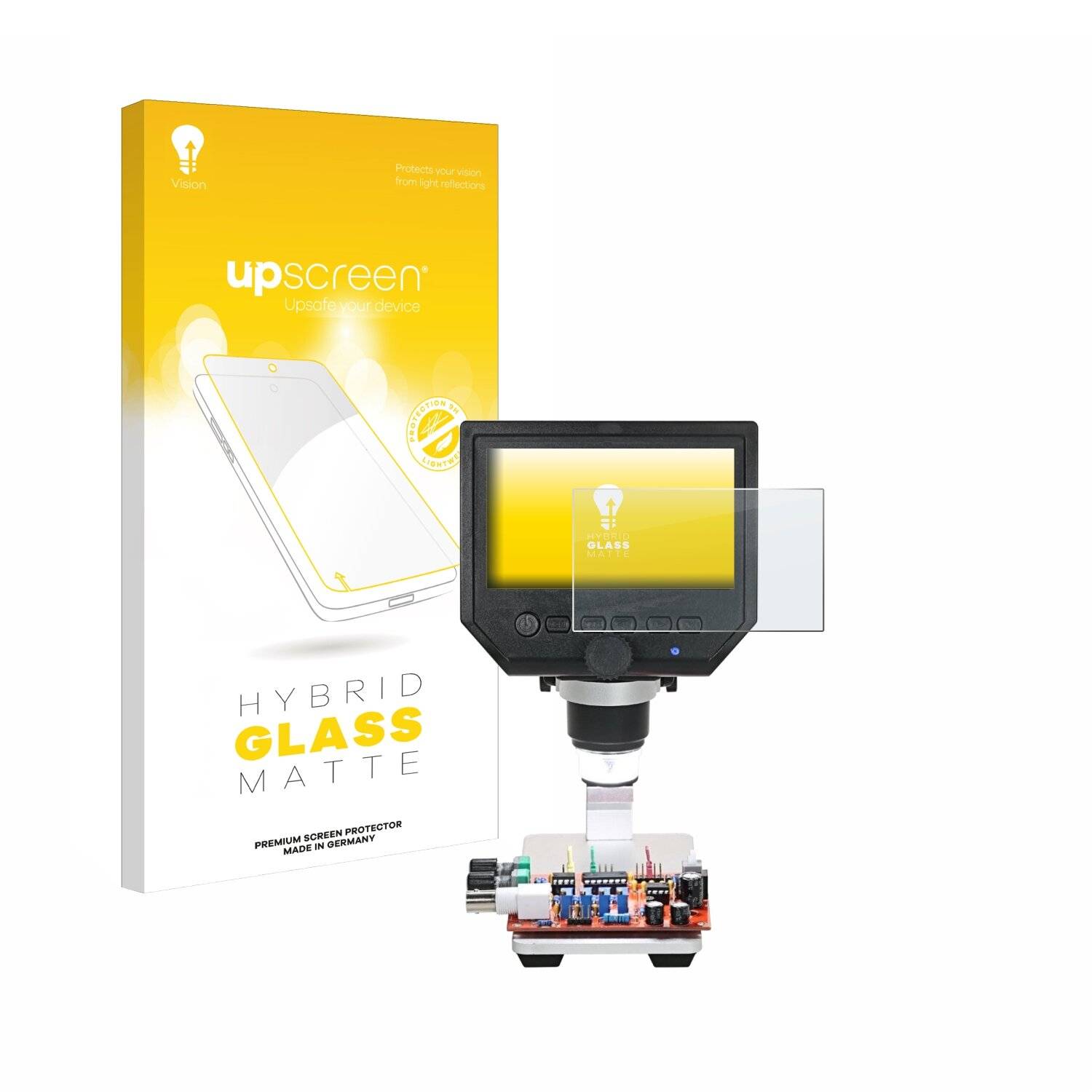 upscreen Hybrid Glas Matt Panzer-Folie für KKmoon Digital Mikroskop
