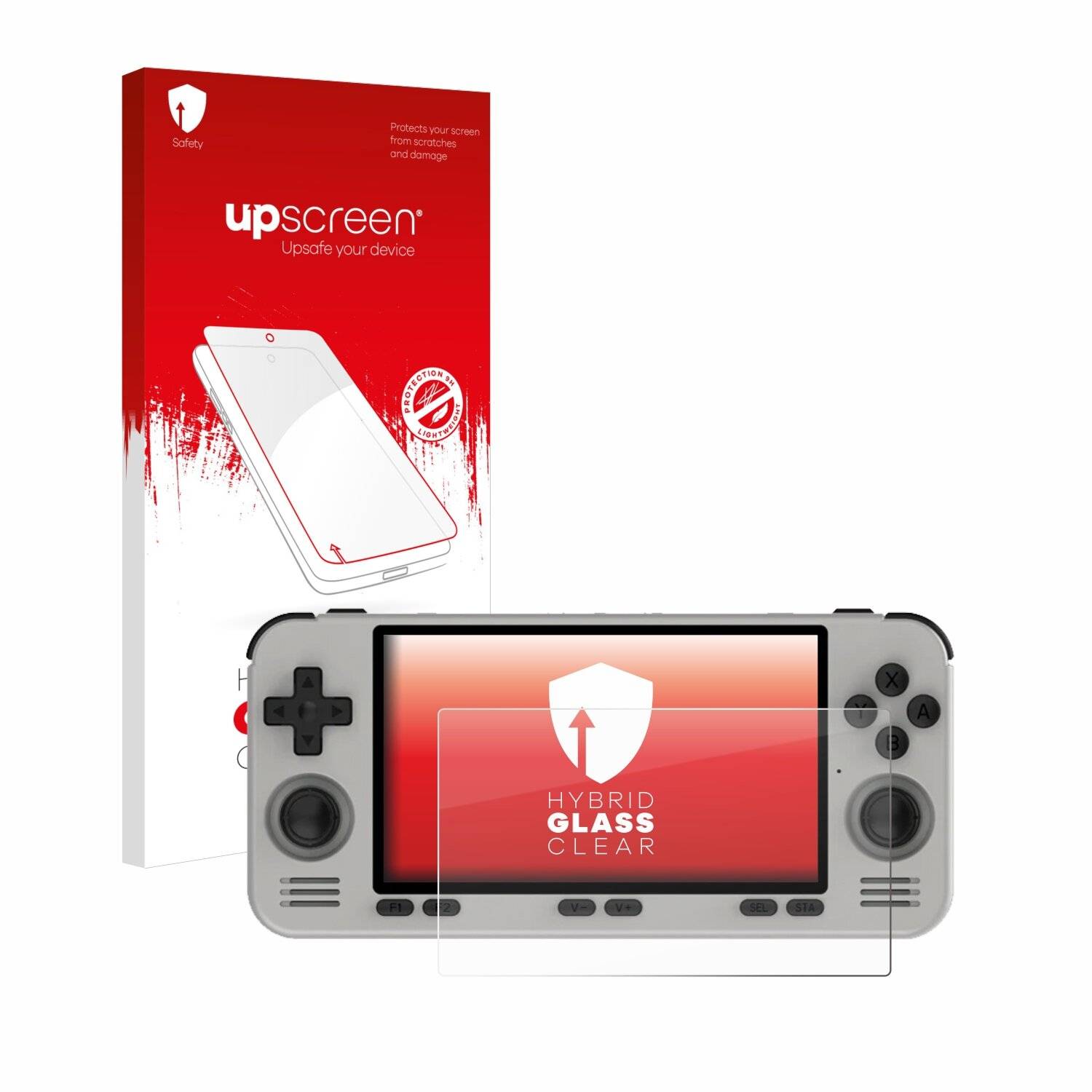 upscreen Hybrid Glas Panzer-Folie für Powkiddy RGB10 MAX3