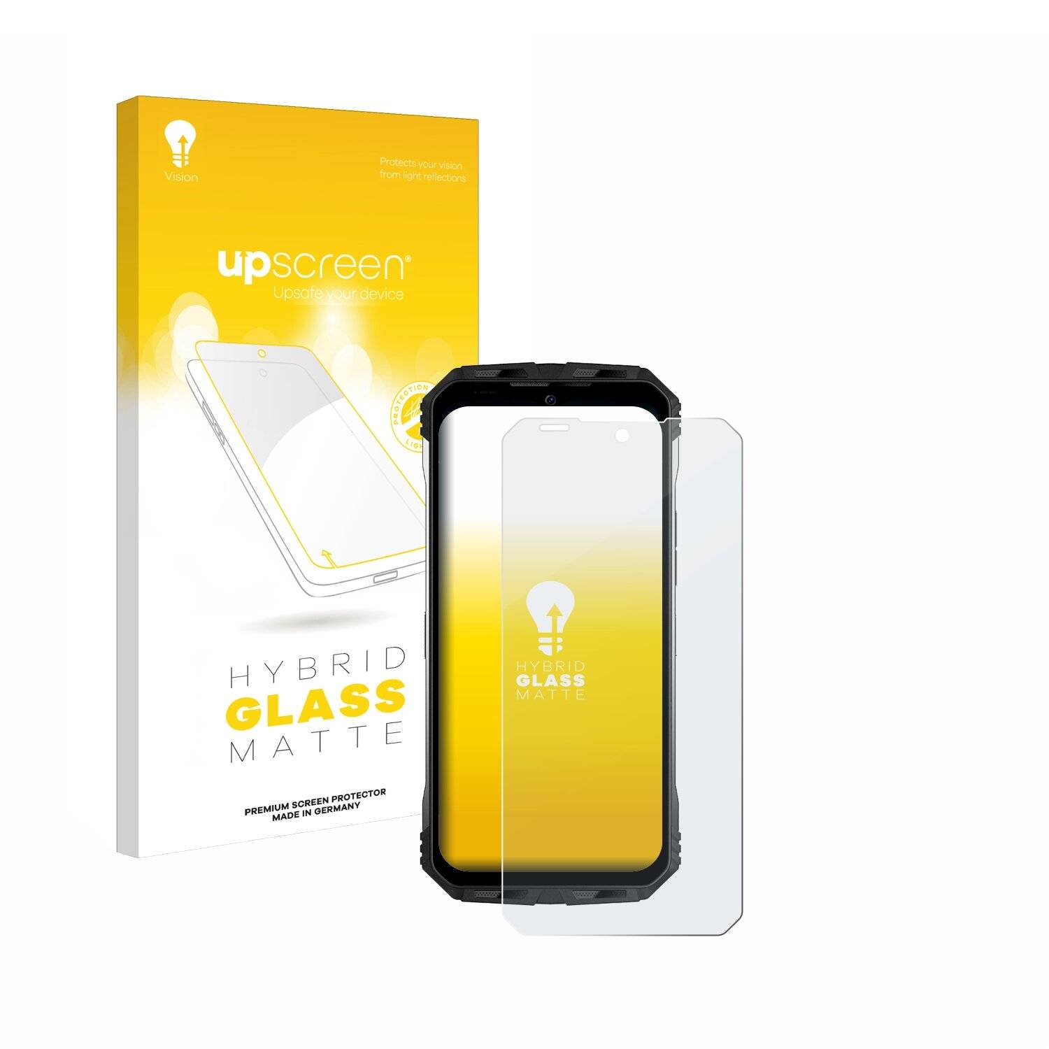 upscreen Hybrid Glas Matt Panzer-Folie für Doogee S100 Helio