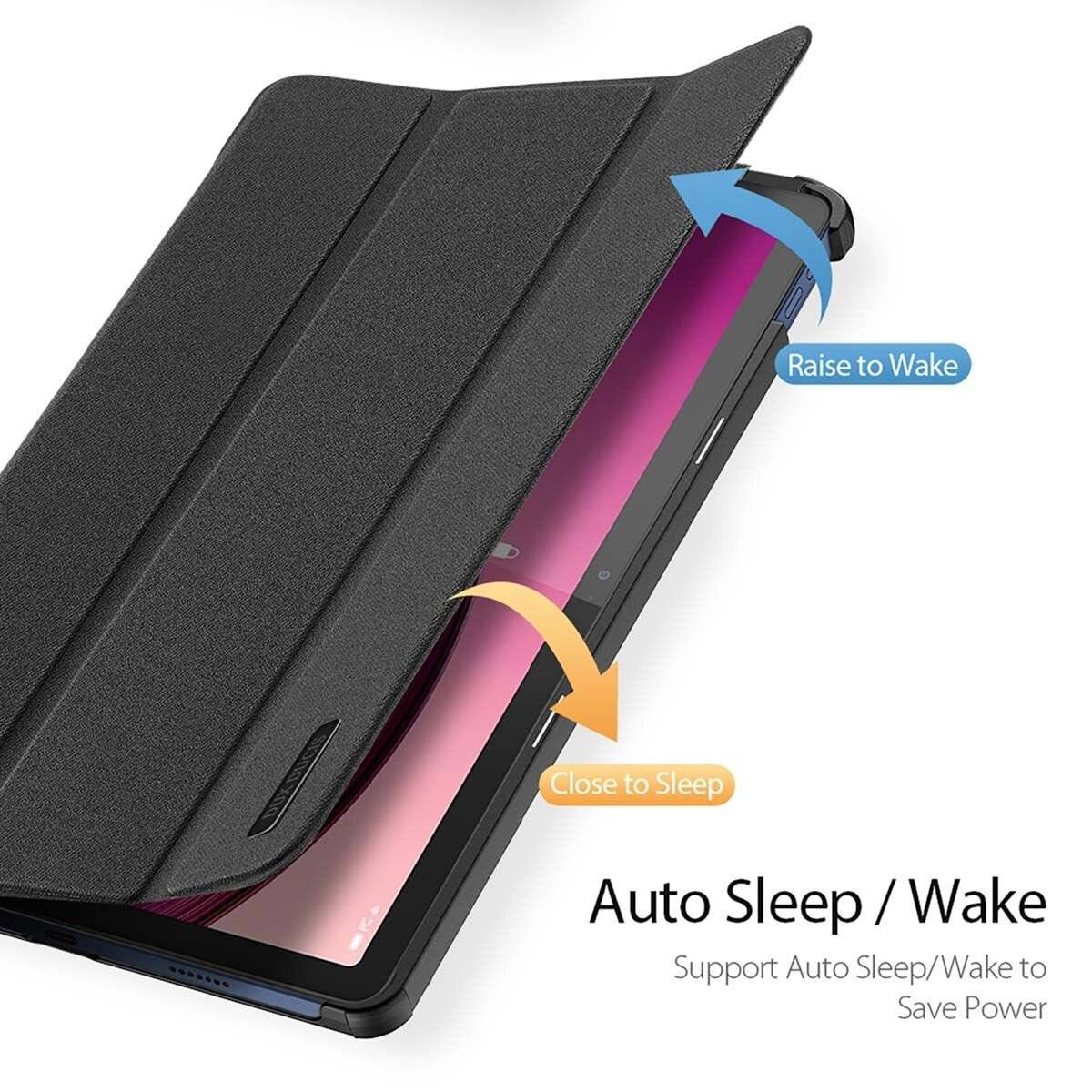 Dux Ducis Domo Hartschale mit Smart Sleep und integrierter Standfunktion kompatibel mit Lenovo Tab M10 10.6" Schwarz