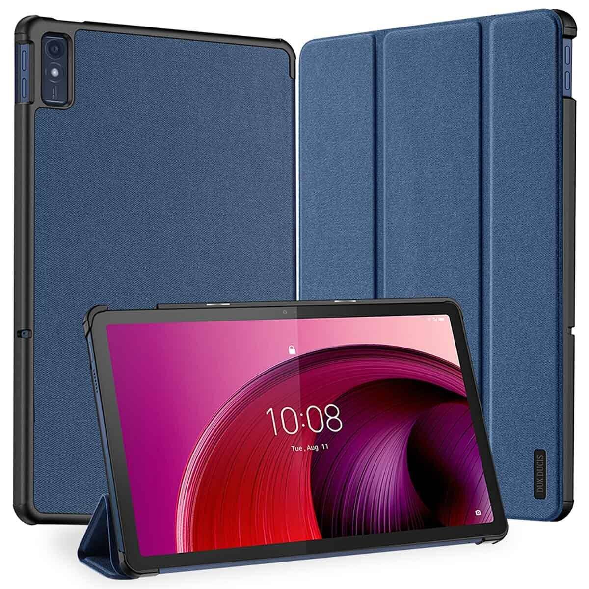 Dux Ducis Domo Hartschale mit Smart Sleep und integrierter Standfunktion kompatibel mit Lenovo Tab M10 10.6" Blau