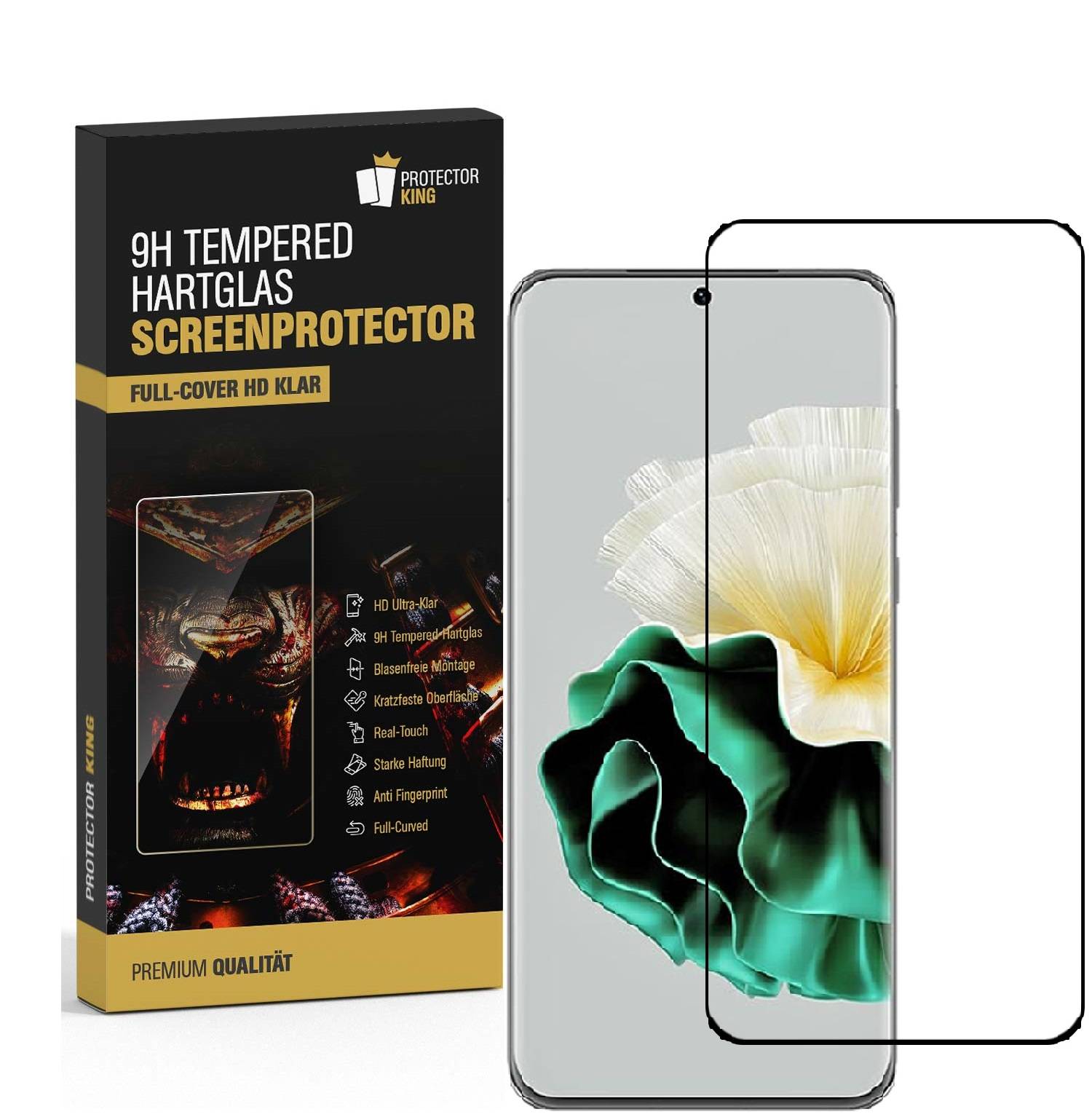 2x 9H Panzerglas für Huawei P60 Pro FULL COVER Displayschutz Schutzglas Hartglas Schutzfolie HD KLAR