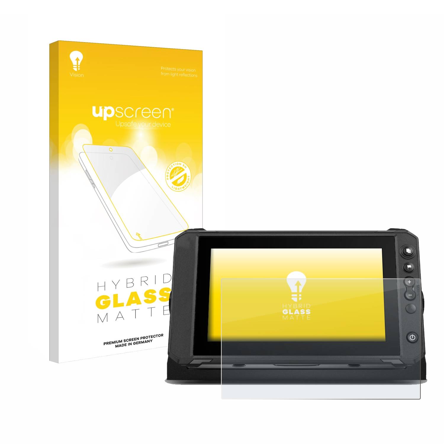 upscreen Hybrid Glas Matt Panzer-Folie für Lowrance Elite FS 9