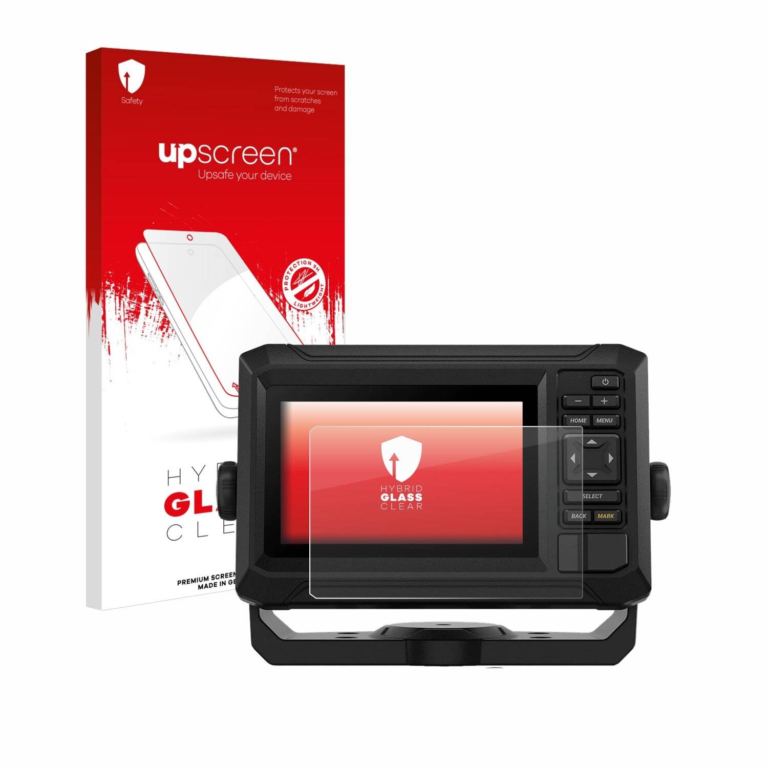 upscreen Hybrid Glas Panzer-Folie für Garmin ECHOMAP UHD2
