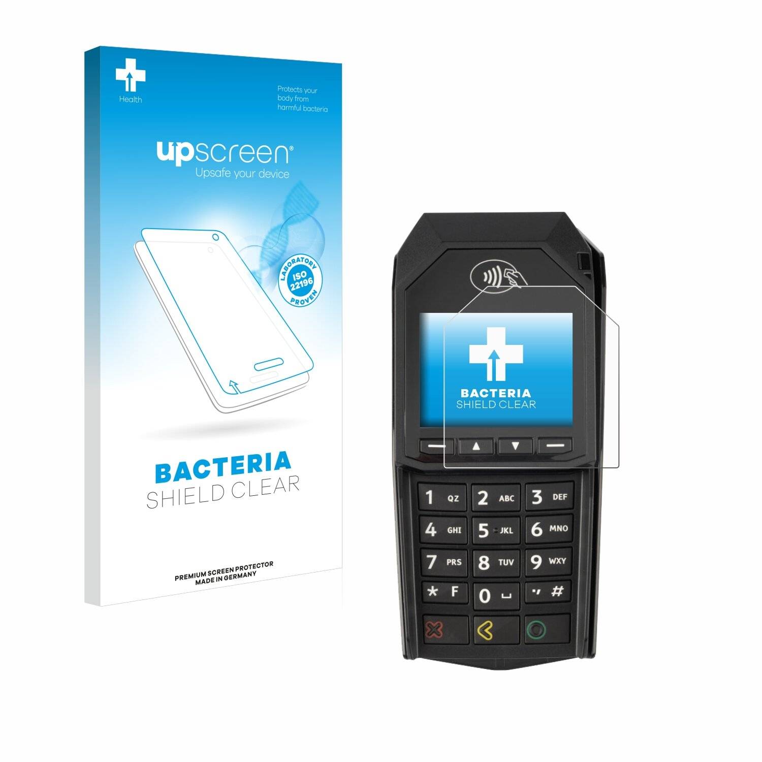 upscreen Bacteria Shield Schutzfolie für ingenico Lane/3000 (non-touch) -