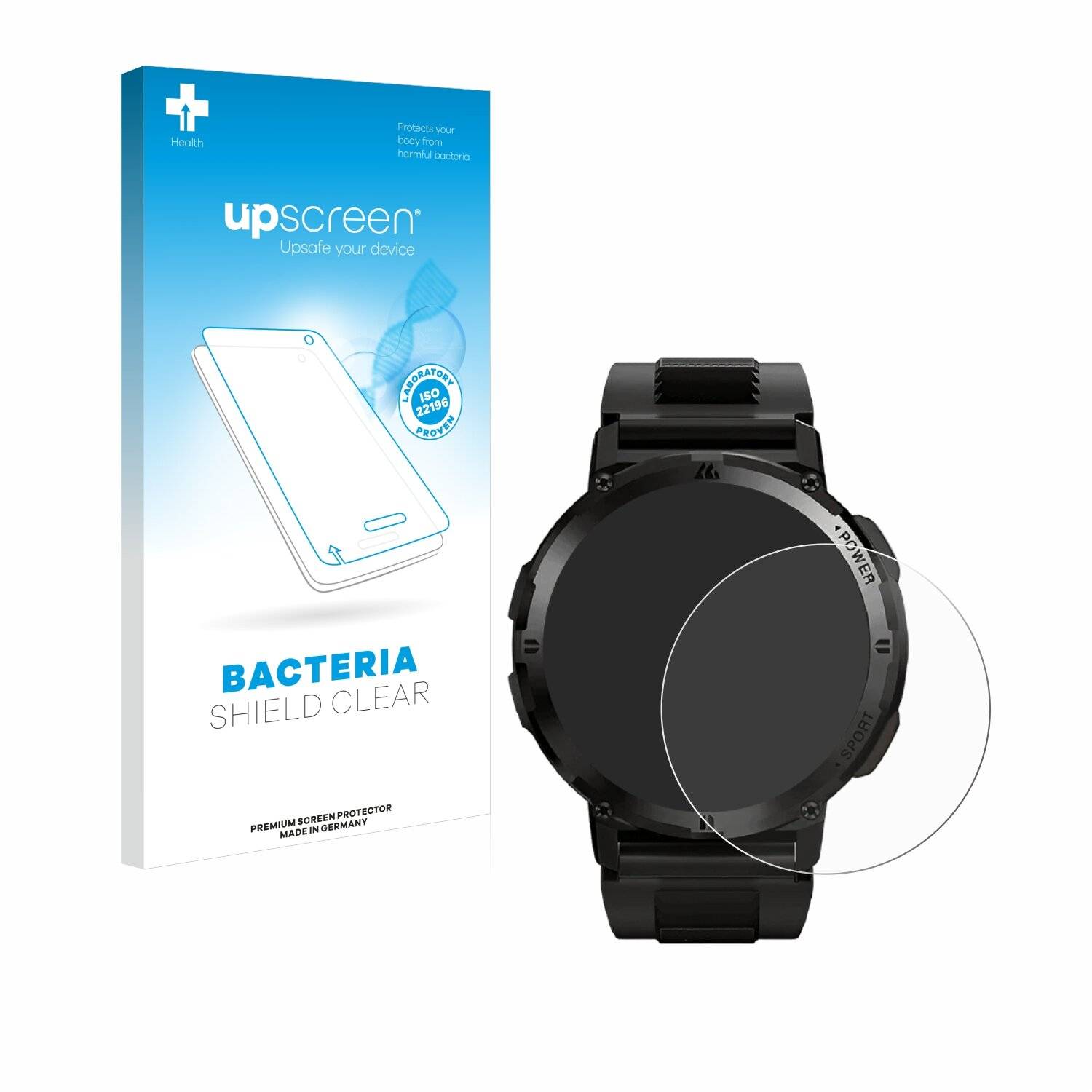 upscreen Bacteria Shield Schutzfolie für Njord Gear The Mountaineer Smartwatch -