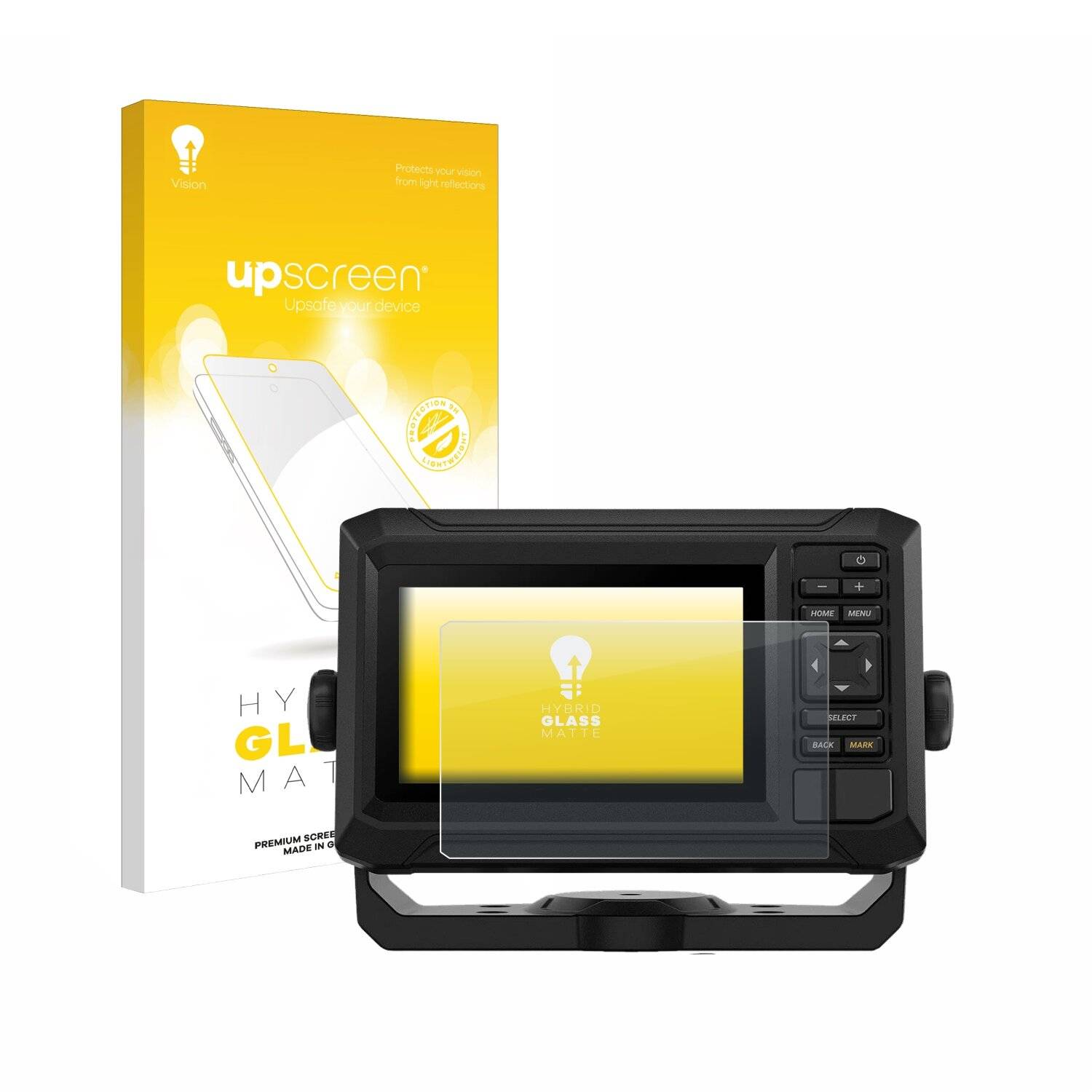 upscreen Hybrid Glas Matt Panzer-Folie für Garmin ECHOMAP UHD2