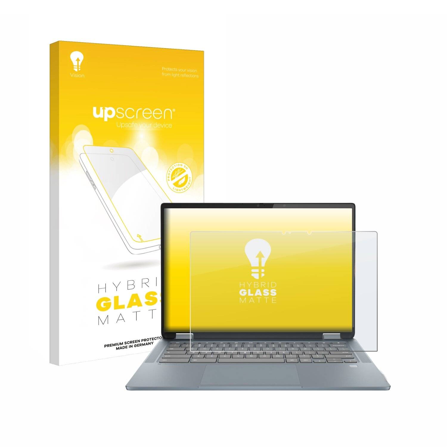 upscreen Hybrid Glas Matt Panzer-Folie für Lenovo IdeaPad Flex 5i Chromebook 14 Gen