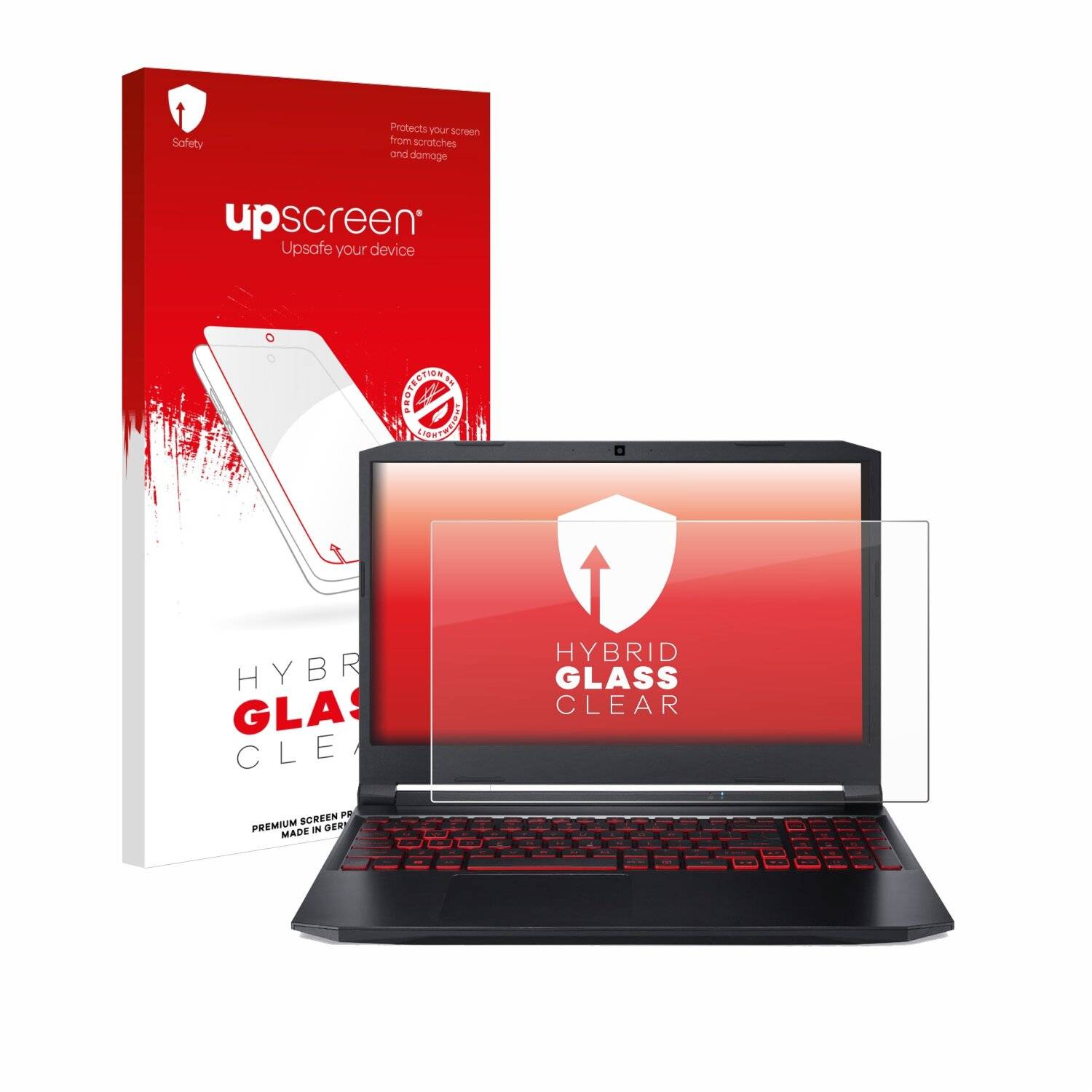 upscreen Hybrid Glas Panzer-Folie für Acer Nitro 5 Gaming