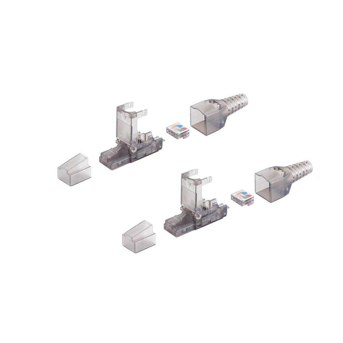 Netzwerkstecker, cat. 6A Tool-less RJ45 Stecker, werkzeuglos, UTP--VE2