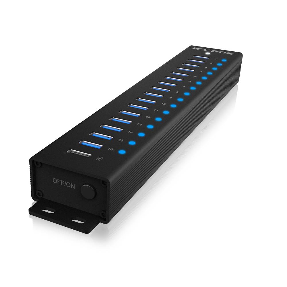 Hub 16+1 Port USB 16x USB 1x USB Ladegerät USB3.2 Gen1