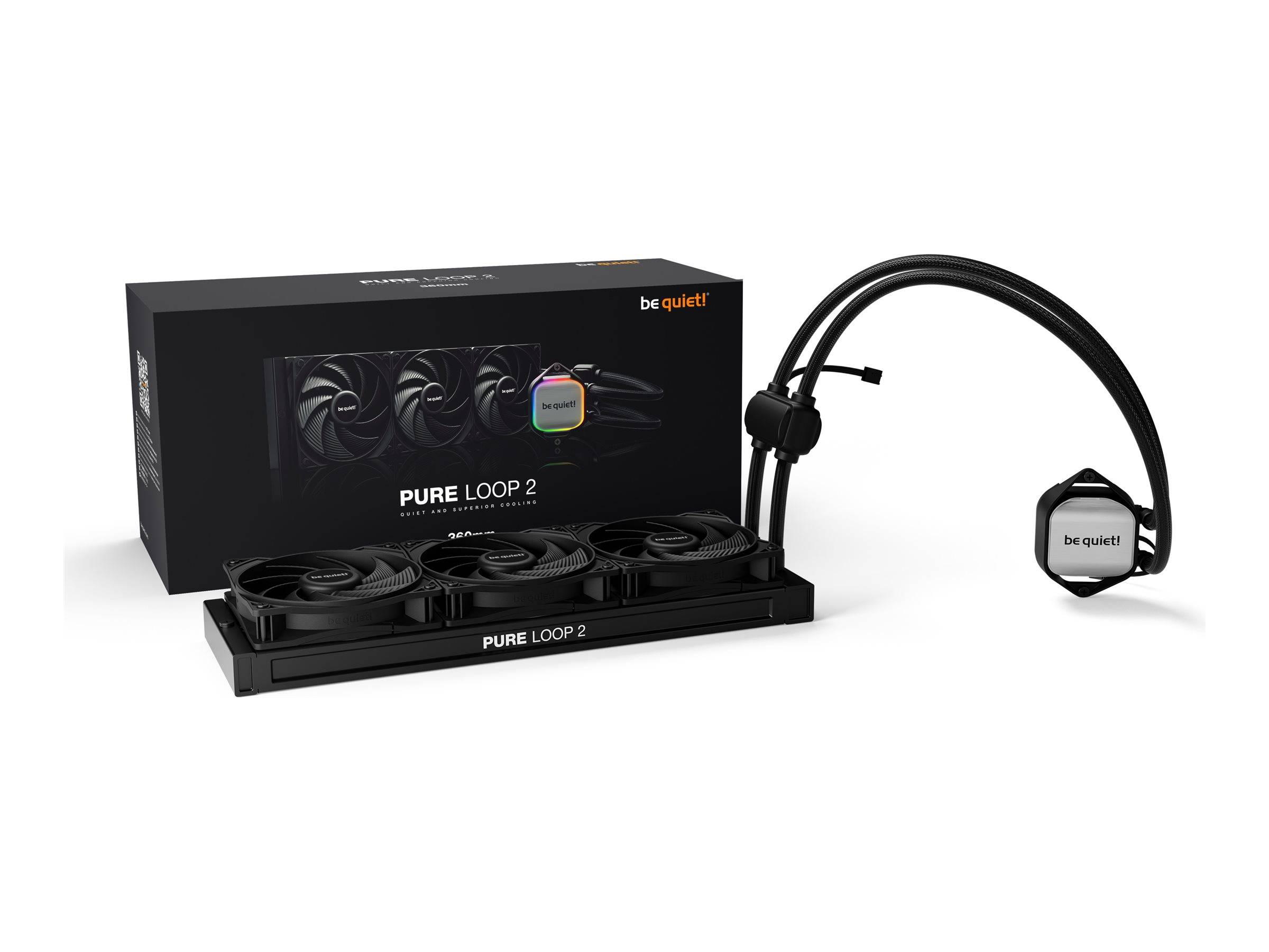 be quiet! Pure Loop 2 - Prozessor-Flüssigkeitskühlsystem - Kühlergröße: 360 mm - (für: LGA1700, LGA1200, LGA1150, LGA115