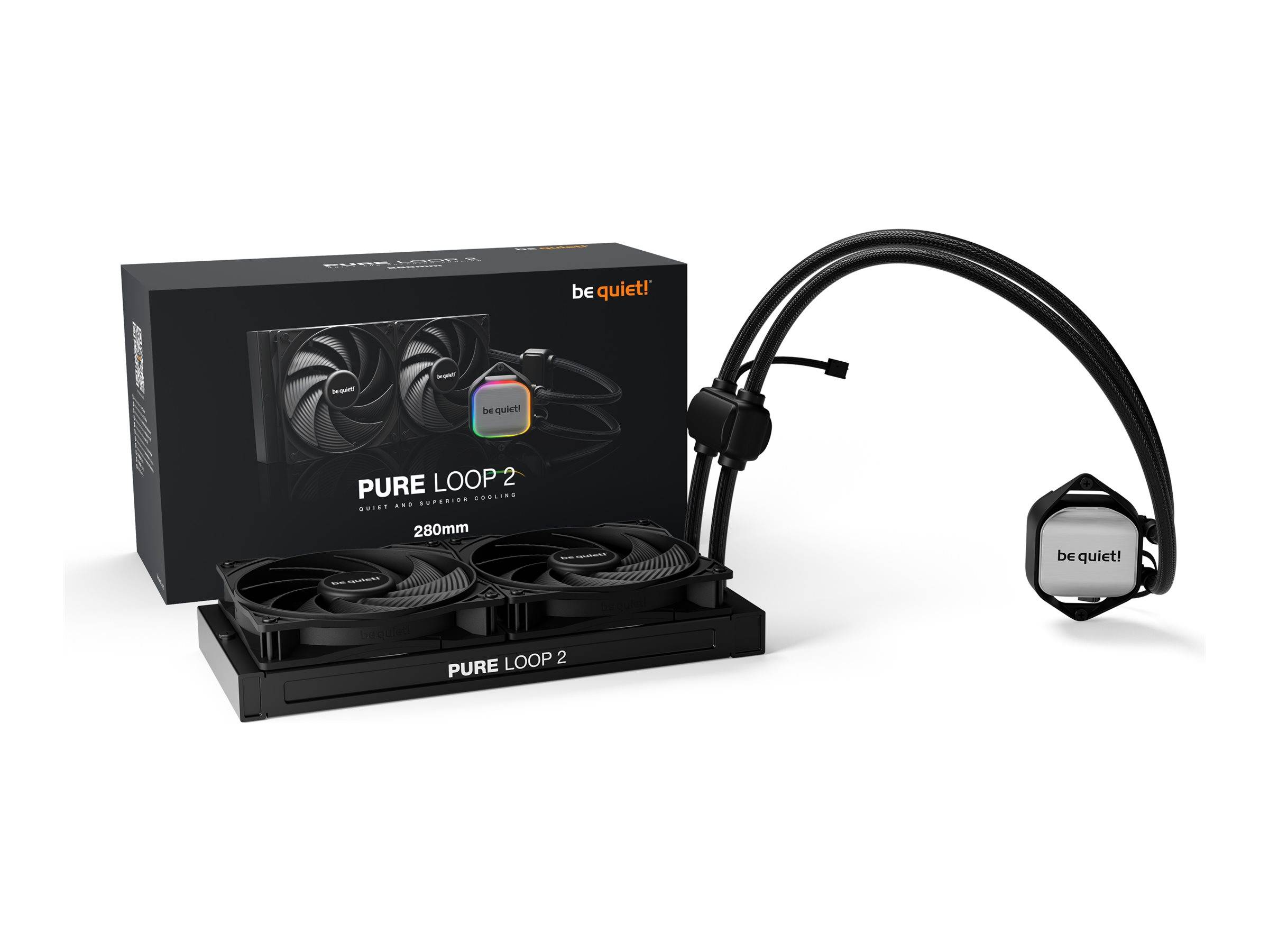be quiet! Pure Loop 2 - Prozessor-Flüssigkeitskühlsystem - Kühlergröße: 280 mm - (für: LGA1700, LGA1200, LGA1150, LGA115