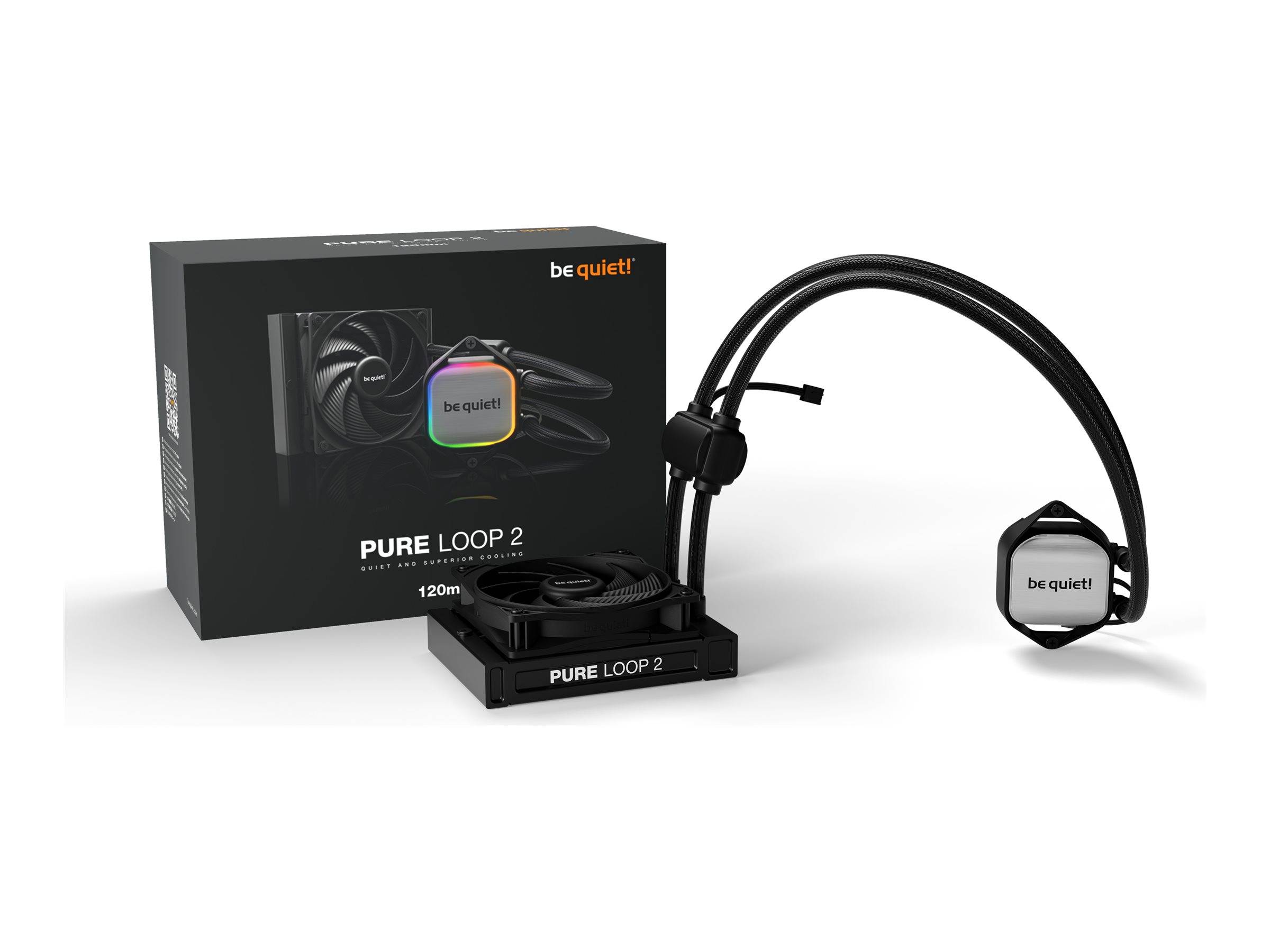 be quiet! Pure Loop 2 - Prozessor-Flüssigkeitskühlsystem - Kühlergröße: 120 mm - (für: LGA1700, LGA1200, LGA1150, LGA115